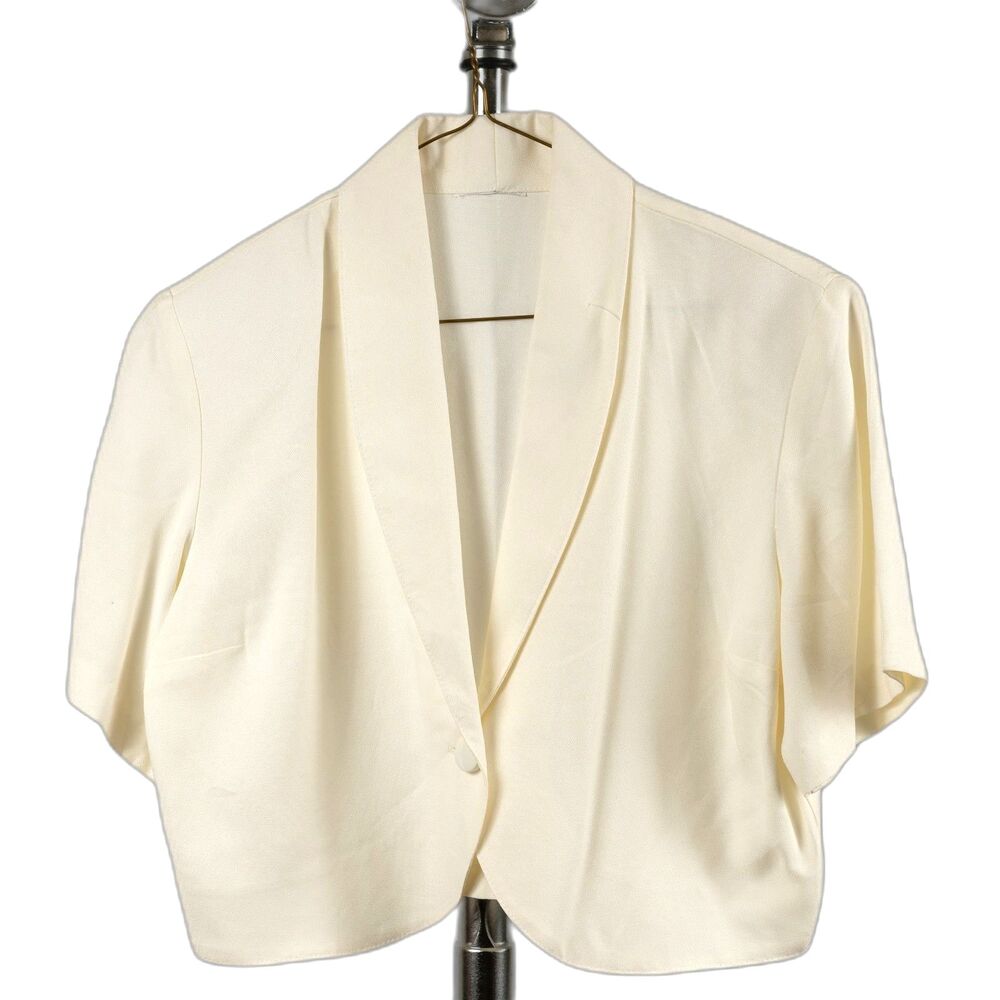 Vintage Cream cropped blouse size S